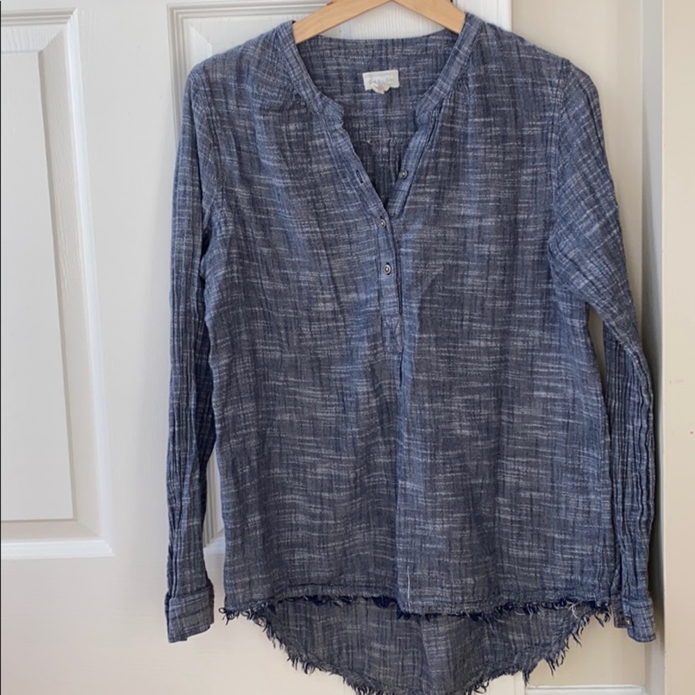 Chambray Lightweight Pullover Shirt - image 1